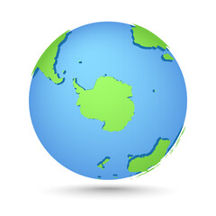 Wall Mural - Globes icon. World map. Planet with continents