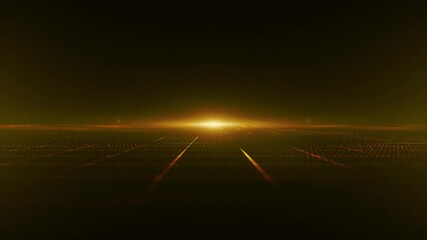 Poster - Abstract High Technology Big Data Fx With Lens Background Loop/ 4k animation of an abstract fractal background with big data lines and dots and lens flare smoothly flickering and seamless looping