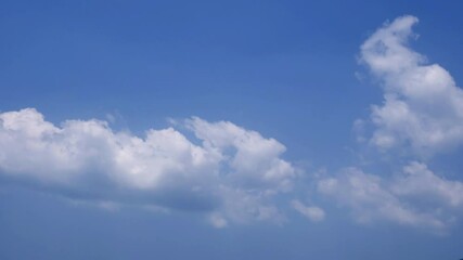 Wall Mural - Beautiful blue sky with clouds in  
 Time Lapse 
