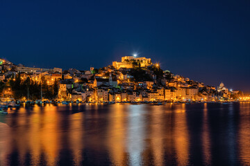 Sticker - Adriatic sea coastline at night