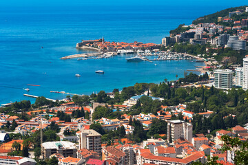 Sticker - Budva along the Adriatic coast, Montenegro