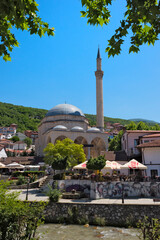 Poster - Sinan Pasha Mosque on the banks of the Prizren Bistrica River, Prizren, Kosovo