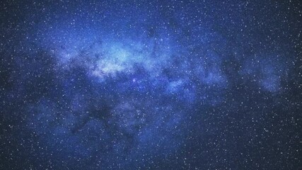 Wall Mural - travel through the starry space inside the blue andromeda galaxy. view of the cosmos and the milky w