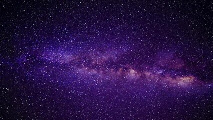 Wall Mural - travel through the starry space inside the purple or violet andromeda galaxy. view of the cosmos and