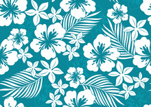 Hibiscus Hawaii Seamless Pattern, Fashion Background.