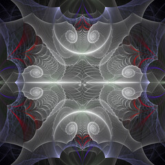 Wall Mural - abstract fractal spiral background, computer-generated illustration.