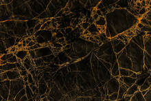Abstract Golden And Black Marble Stone Texture For Background And Wallpaper Decorative Design.