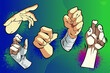 Hand Gesture vector.