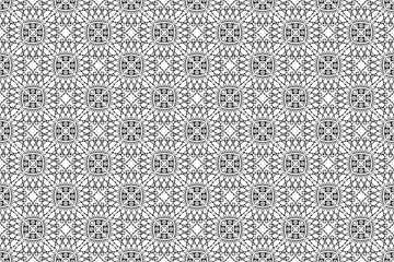 Seamless hand drawn pattern black and white