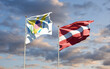 Flags of United States Virgin Islands and Latvia.