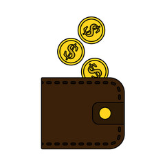 Poster - Golden Coins Fall In Purse Icon