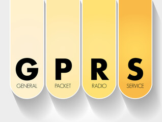 Poster - GPRS - General Packet Radio Service acronym, technology concept background