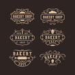 © monspix - Vintage retro bakery shop label vector template