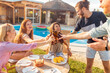 © Impact Photography - Friends making a toast and drinking beer at backyard barbecue party