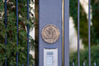 Seal of the USA embassy at Bern, Switzerland. Photo taken February 24th, 2021, Bern, Switzerland.