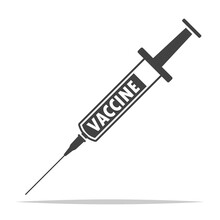 Vaccine Syringe Icon Vector Isolated