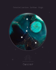 Wall Mural - constellation zodiac sign. astrology and astronomy. abstract image of the planet, celestial body. ve
