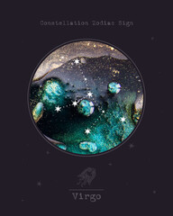 Wall Mural - constellation zodiac sign. astrology and astronomy. abstract image of the planet, celestial body. ve