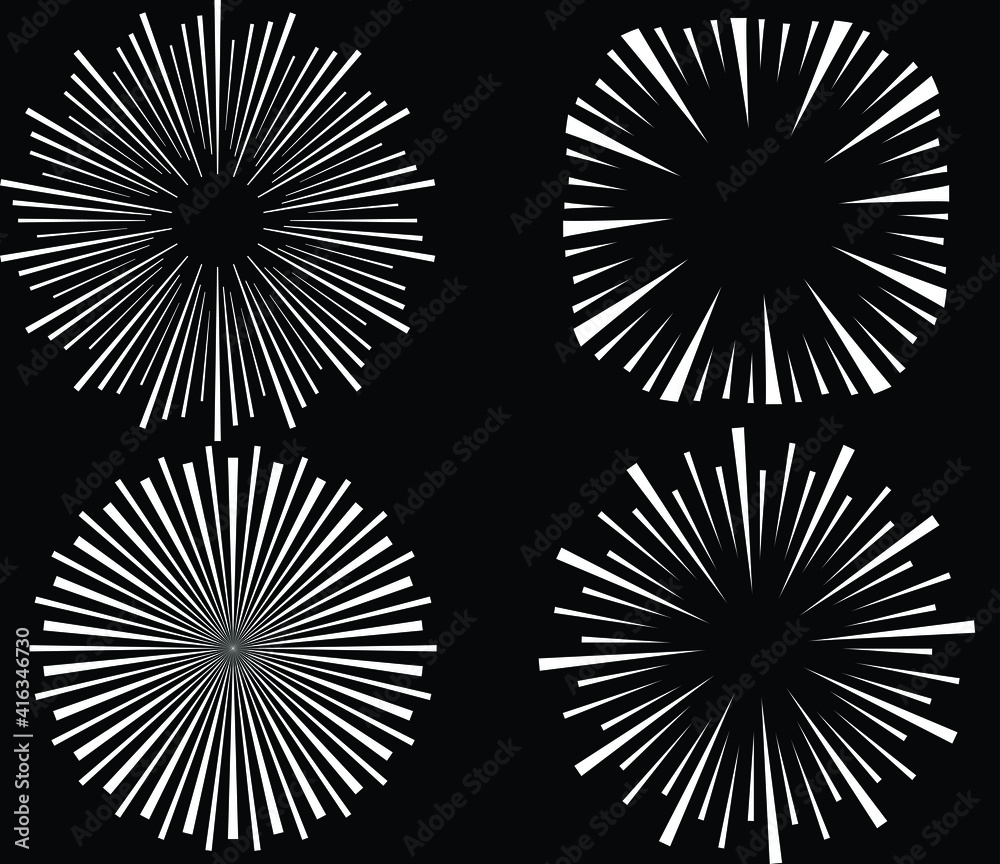 Round Form Layout Abstract white tiny triangles in circle form.Set, Geometric art ...