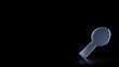 © Destrosvet - 3d rendering frosted glass symbol of utensil spoon isolated with reflection