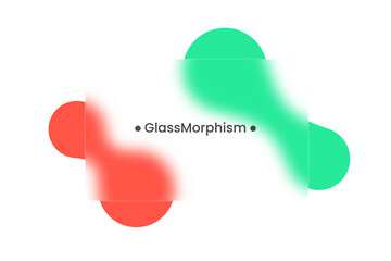 Poster - Abstract background. Transparent frame in glass morphism style