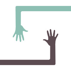 Wall Mural - hand icon vector illustration on white background hand up