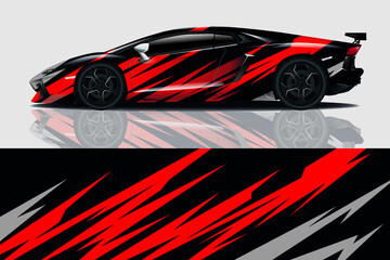 Wall Mural - Car wrap graphic racing abstract background for wrap and vinyl sticker