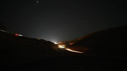 Night Timelapse at Arches National Park Under the Stars