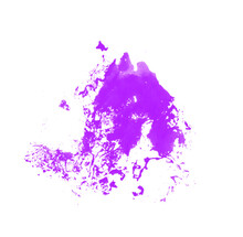 Purple Spilled Brush For Painting Isolated On White Background