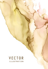  Alcohol ink vector texture. Fluid ink abstract background.