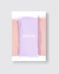 Poster - Abstract vector watercolor banner. Clolor brush strokes on white background.