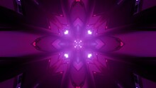 Abstract 3d Illustration Of Purple Mandala Pattern