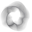 © miloje - Flow Lines in Circle Form . Spiral Vector Illustration .Technology round Logo . Design element . Abstract Geometric shape . Striped border