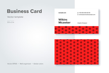Sticker - Trendy abstract business card template. Modern corporate stationery id layout with geometric pattern. Vector fashion background design with information sample name text.