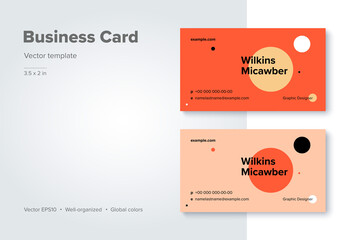 Wall Mural - Trendy abstract business card template. Modern corporate stationery id layout with geometric pattern. Vector fashion background design with information sample name text.