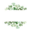 st patrick day background. . Hand drawn frame of  clover leaves isolated on white background. Suitable for invitations, backgrounds, greeting cards, social media posts