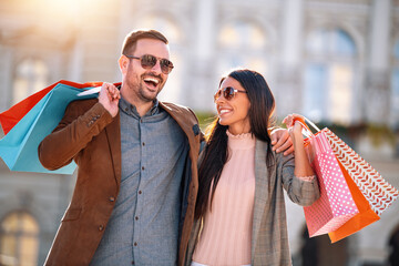 Young couple shopping