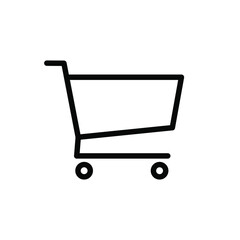Poster - Shopping cart icon symbol. Flat shape trolley web store button. Online shop logo sign. Vector illustration image. Black silhouette isolated on white background.