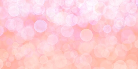 Poster - Web banner sfondo rosa arancione con bokeh colorato 