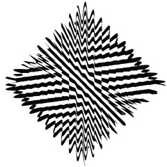 Wall Mural - optical art abstract vector background shape wave design black and white op art  3d design, with organic effect.