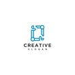 © muhammad - L letter monogram logo and building