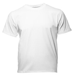 Wall Mural - White shortsleeve cotton tshirt template on invisible mannequin isolated on white