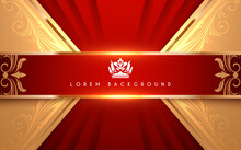 Abstract Red And Gold Luxury Background