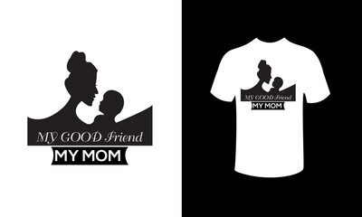 Wall Mural - mom day t-shirt design.