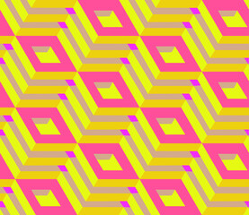 Poster - Spring seamless geometric pattern with the image of engineering structures, stairs, steps. Vector design for web banner, business presentation, brand package, fabric, print, wallpaper, postcard.