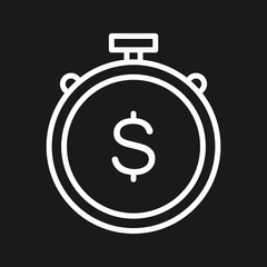 Canvas Print - Money Stopwatch Icon