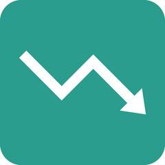 Wall Mural - Crisis Chart Arrow Icon