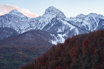 Wall Mural - Panoramic view of the Caucasus Mountains, Russia