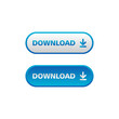 © teckons - White and blue download button in neomorphism style. Easy editable vector isolated illustration.