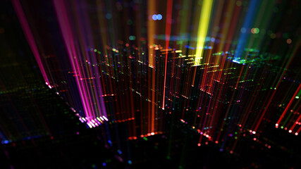 Poster - futuristic abstract digital science technology concept background. 3d rendering